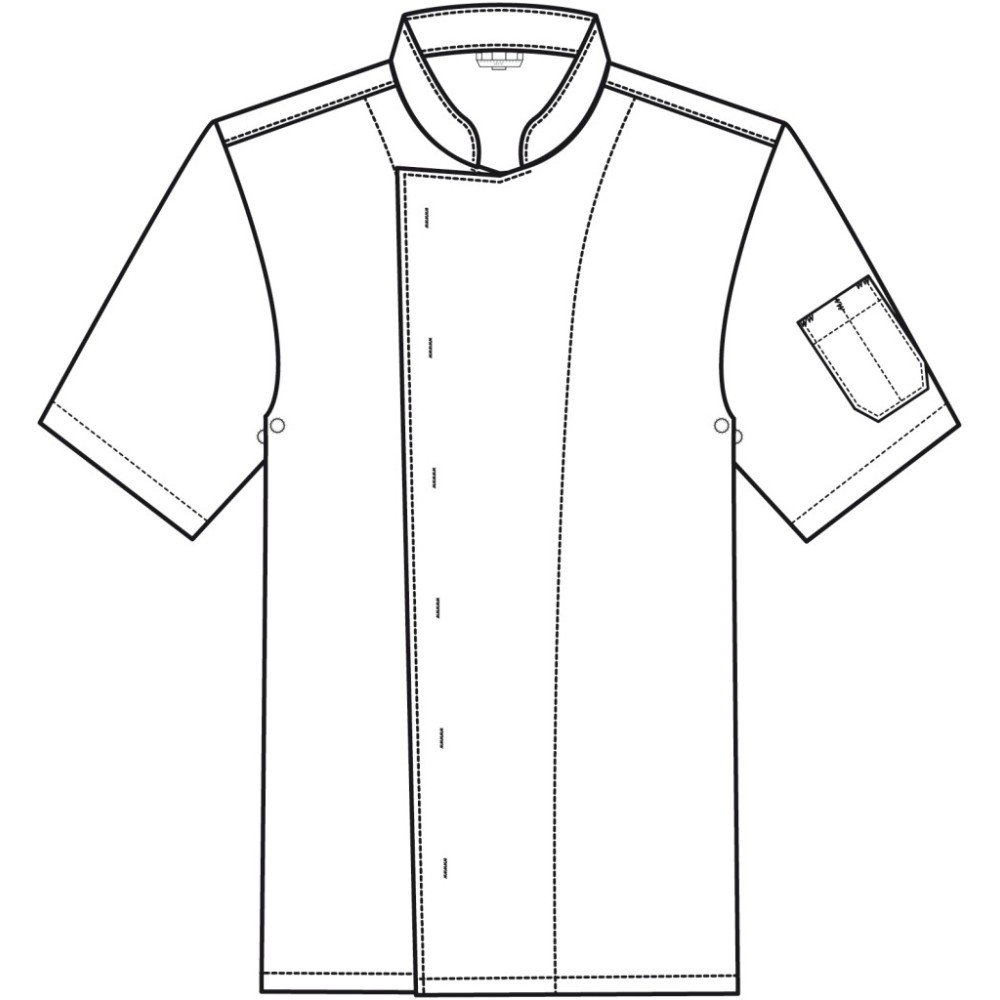 Vestes de cuisine à pression
